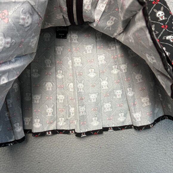 Skelanimals Hot Topic Skirt 1X Plus Gothic Pleated Grommet Denim Punk Kawaii - Picture 5 of 12